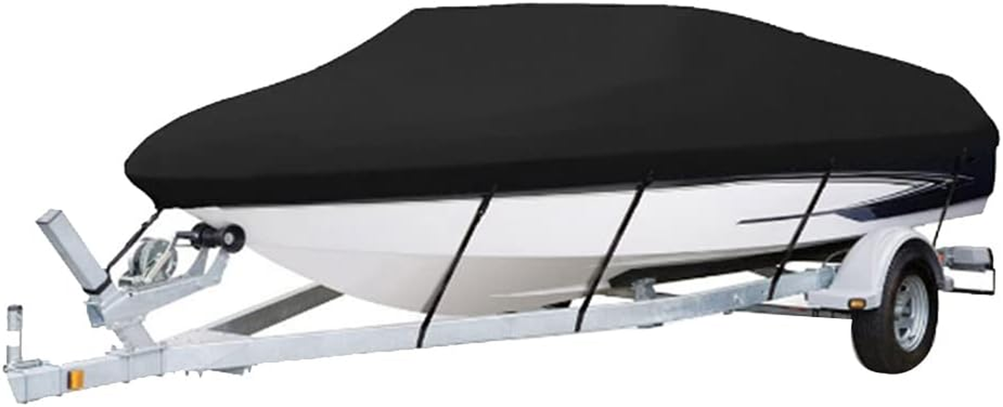 Yacht Boat Cover 11-13FT Boat Cover Anti-Uv Waterproof Heavy Duty 210D Marine Trailerable Canvas Boat Accessories image number 1