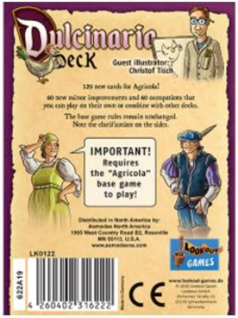 Asmodee Lookout Games Lookout Games Agricola Dulcinaria Deck Expansion Game image number 1