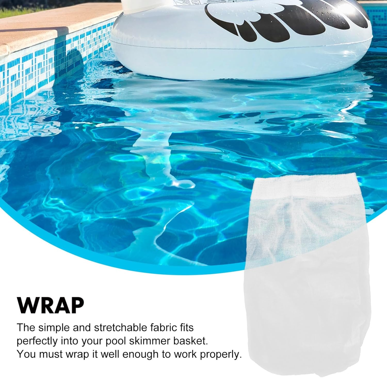 Kisangel 30Pcs Jumbo Skimmer Sock for Pool Cleaning Elastic Pool Filter Skimmer Basket Bags image number 6