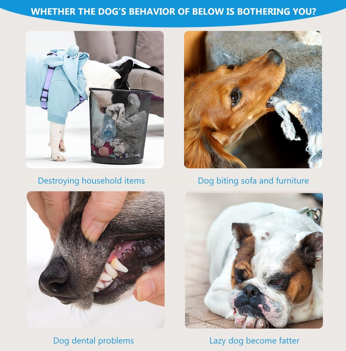 RINGSUN Dog Chew Toy, 2-Pack Tough Bone Puppy Chew Toy for Aggressive Chewer, Interactive Dog Teeth Cleaning Toys