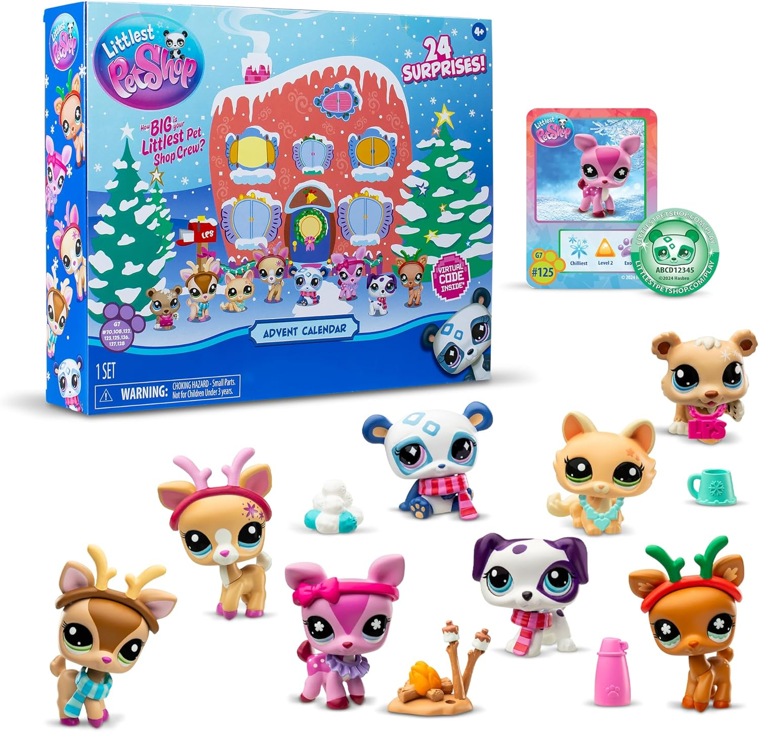Littlest Pet Shop Advent Calendar Christmas 2024, Littlest Pet Shop Toy LPS Gen 7, 2024 Christmas Advent Toy Calendar, with 24 Authentic Figures, Girls, Boys, Kidult image number 4