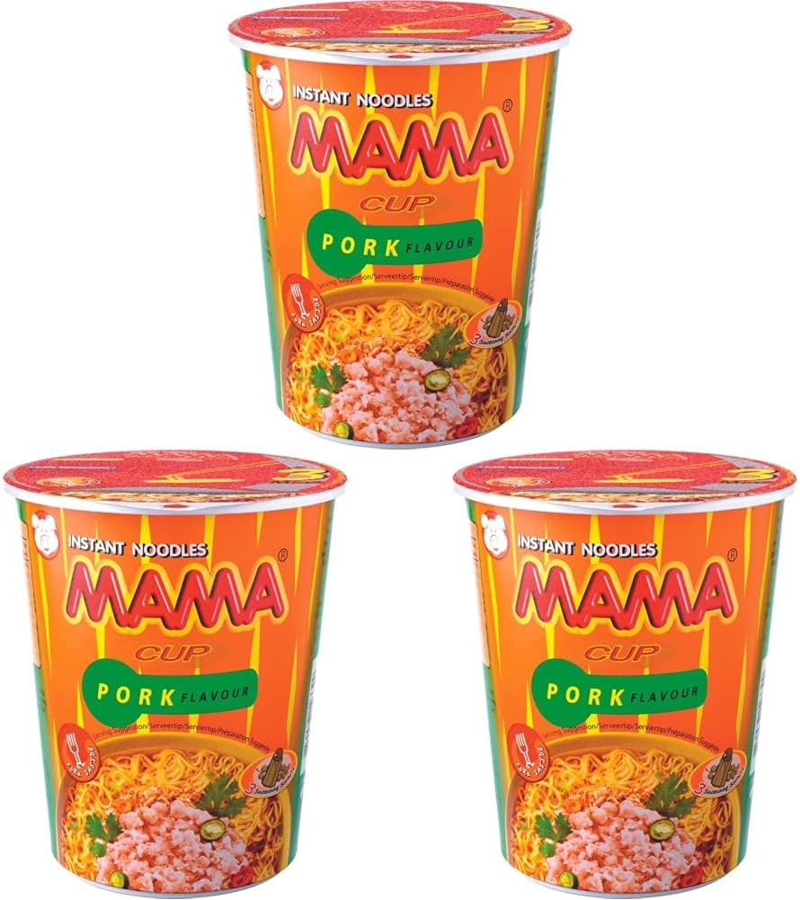 Mama Cup Noodle Pork 70Gm image number 2