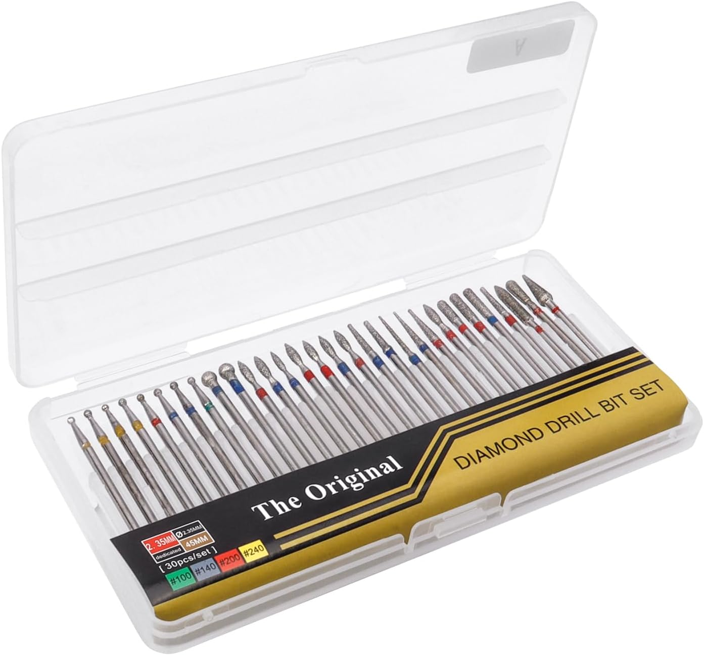 30 Pcs Nail Drill Bit Set Professional Diamond Nail Art Drilling Bits Cuticle Dead Skin Clean Nail Files Manicure Tools for Personal Manicure Pedicure Home Salon Use image number 6