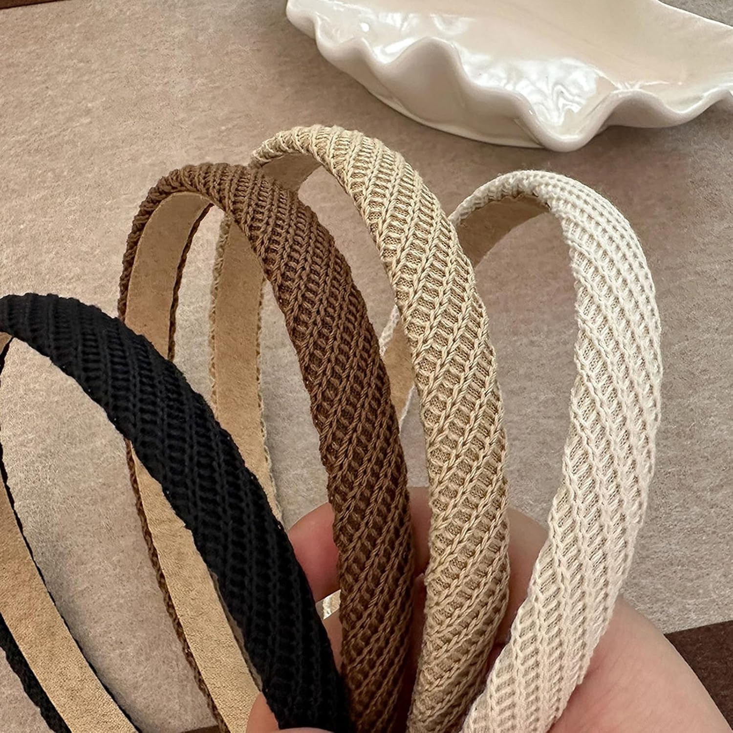 Whaleo Set of 4 Women'S Headband Women'S Costume Headband Hair Accessories Hair Band Thin Slim image number 6