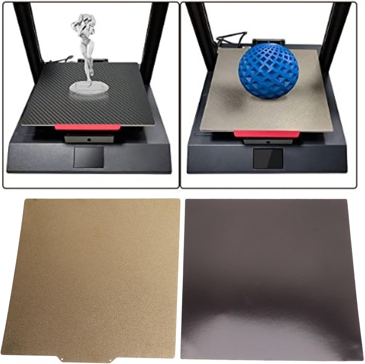 Spring Steel Build Plate, 290X290Mm Double Sided PEI Flexible Hot Bed Surface for Ender 6, Steel Heated Bed with Magnet Base, PEI Sheet Professional 3D Printer Accessories