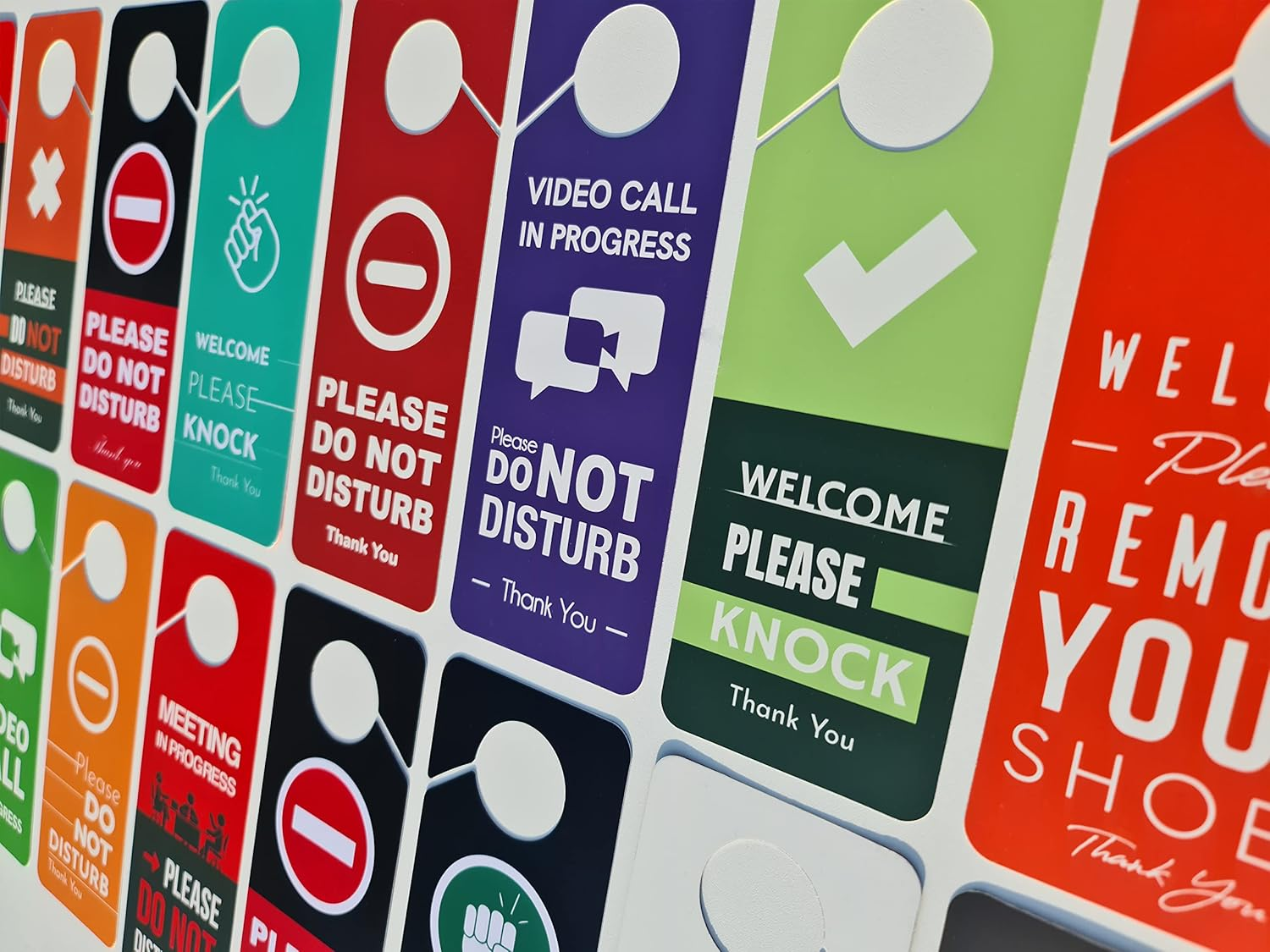 CLEVER SIGNS Recording in Progress - Please Do Not Disturb Sign, Door Knob Hanger 2 Pack, Double Sided, Ideal for Using in Any Room. image number 3