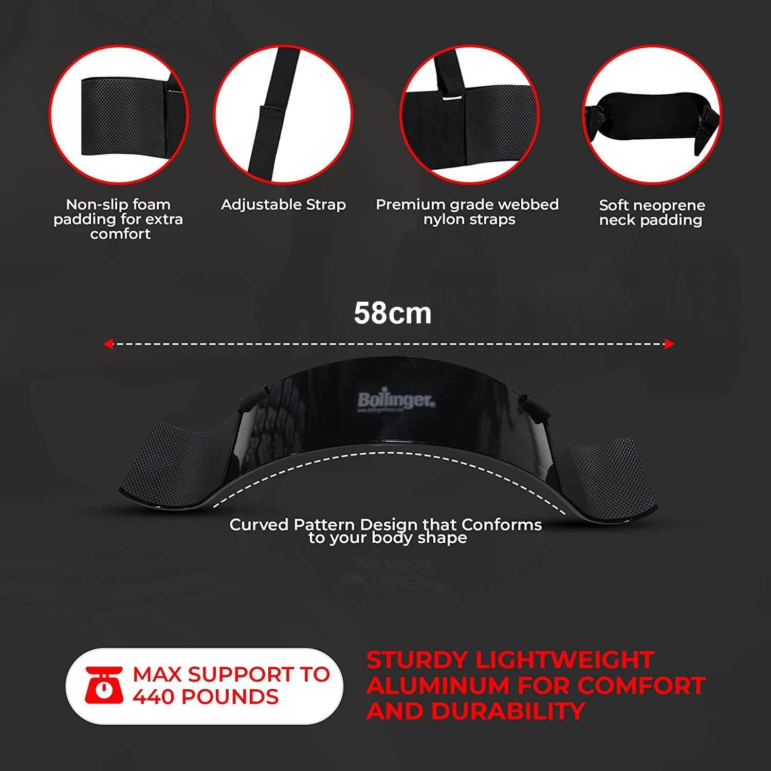 Sports Arm Blaster for Biceps & Triceps Dumbbells & Barbells Curls Muscle Builder Bicep Isolator for Big Arms Bodybuilding & Weight Lifting Support for Strength & Muscle