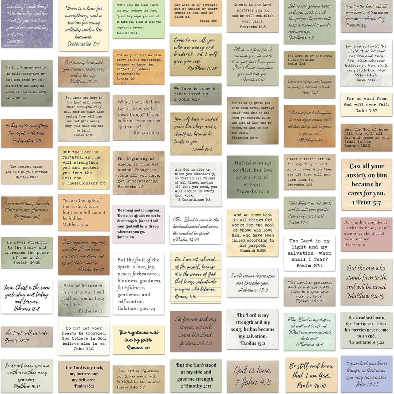 GHQHSQ 120PCS Bible Verse Stickers, Christian Vintage Inspirational Quote Sticker, Typewriter Scripture Stickers, Bible Study Supplies for Scrapbooking, Water Bottle, Laptop image number 1