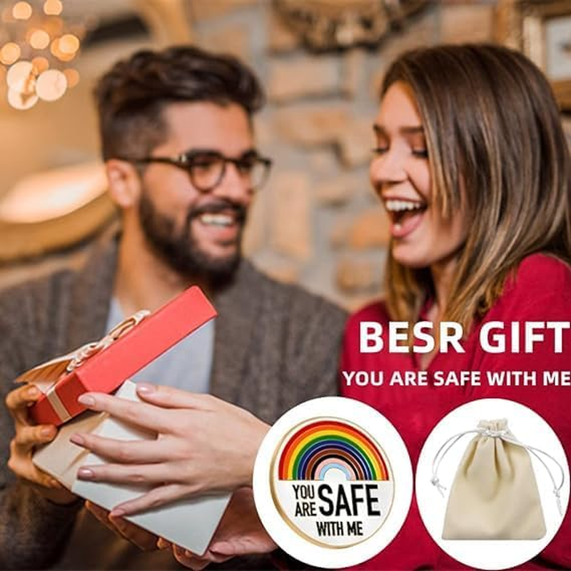 WEZCHUGHAOL 2PCS YOU ARE SAFE with Me,Enamel Pins,Nurse Doctor Medical Students Pins,Rainbow Brooch Lapel Pin,Enamel Pins for Clothing Backpack Hat Decoration,Funny Badge Jewelry Gift