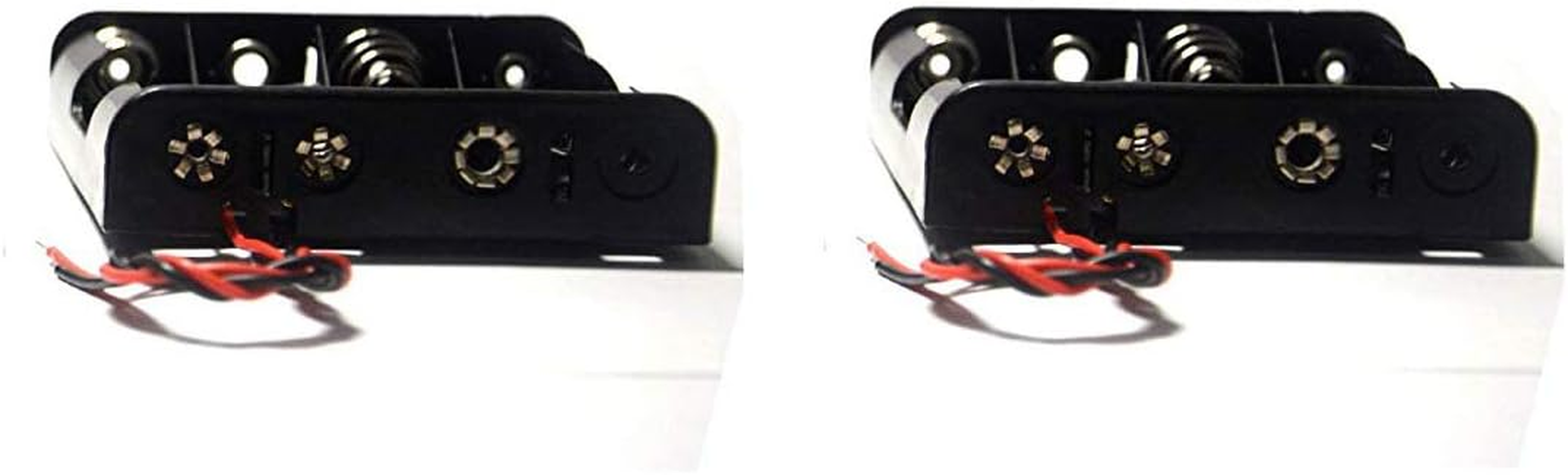 LAMPVPATH (Pack of 2) 4 AA Battery Holder, 4 AA Battery Holder with Leads, 4 AA Battery Holder with Wires