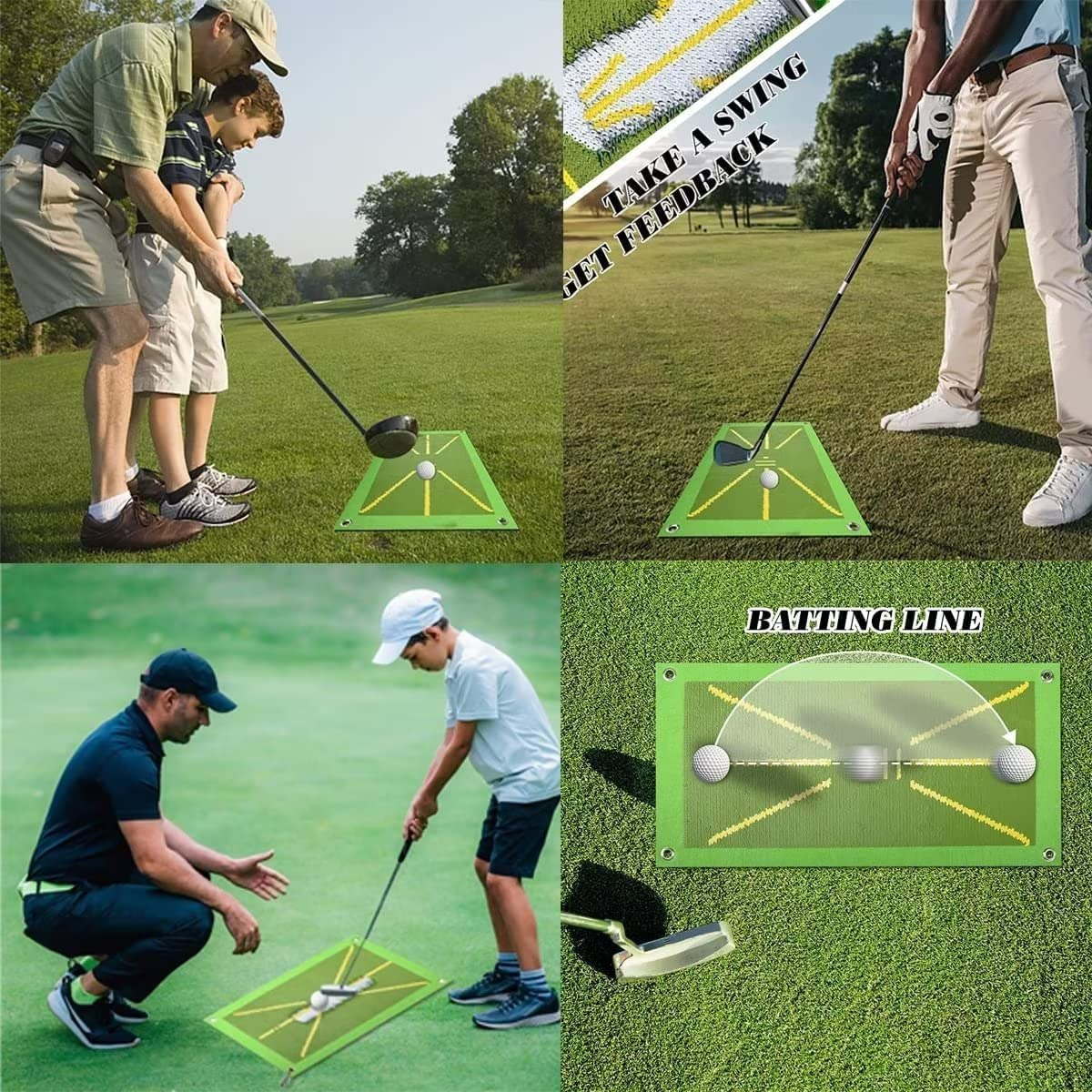 Golf Training Mat for Swing Detection Batting Premium Golf Impact Mat Path Feedback Golf Practice Mats Training Aid Equipment Advanced Golf Hitting Mat for Indoor/Outdoor Golf Training image number 3