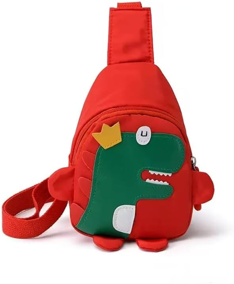 Rivhom Mini Crossbody Bag for Boys, Small Dinosaur Sling Backpack for Kids - Blue image number 3