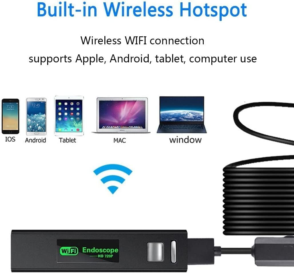 Endoscope USB Inspection Camera Waterproof Wifi Borescope Compatible Android and Ios Smartphones, Iphone, Ipad (4.92FT) image number 3
