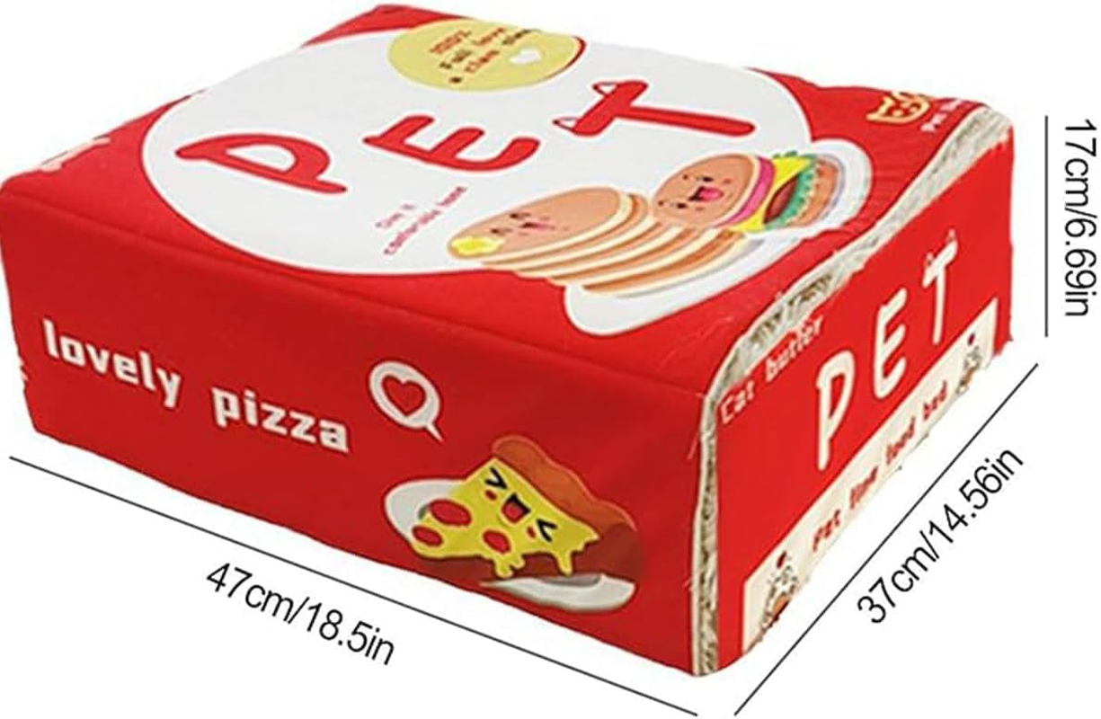 AIMALL Rectangular Snack Box Cat Nest: Stylish & Secure Pet Bed, 18.5X14.56X6.69 Inches, Four Seasons Comfort, Enclosed Design for Cats and Dogs