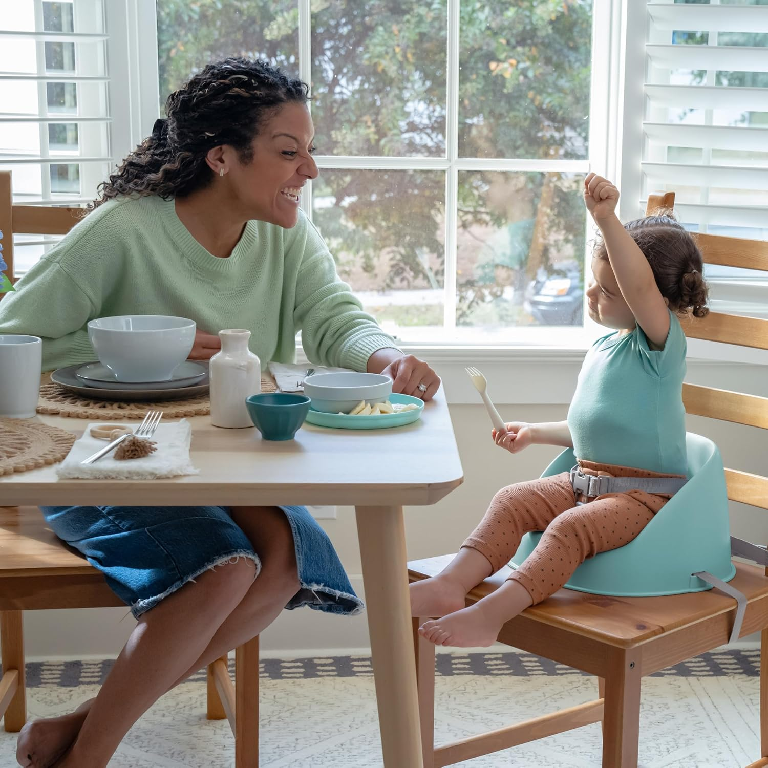 Ity by Ingenuity My Spot Easy-Clean Baby Booster Seat - Teal image number 2