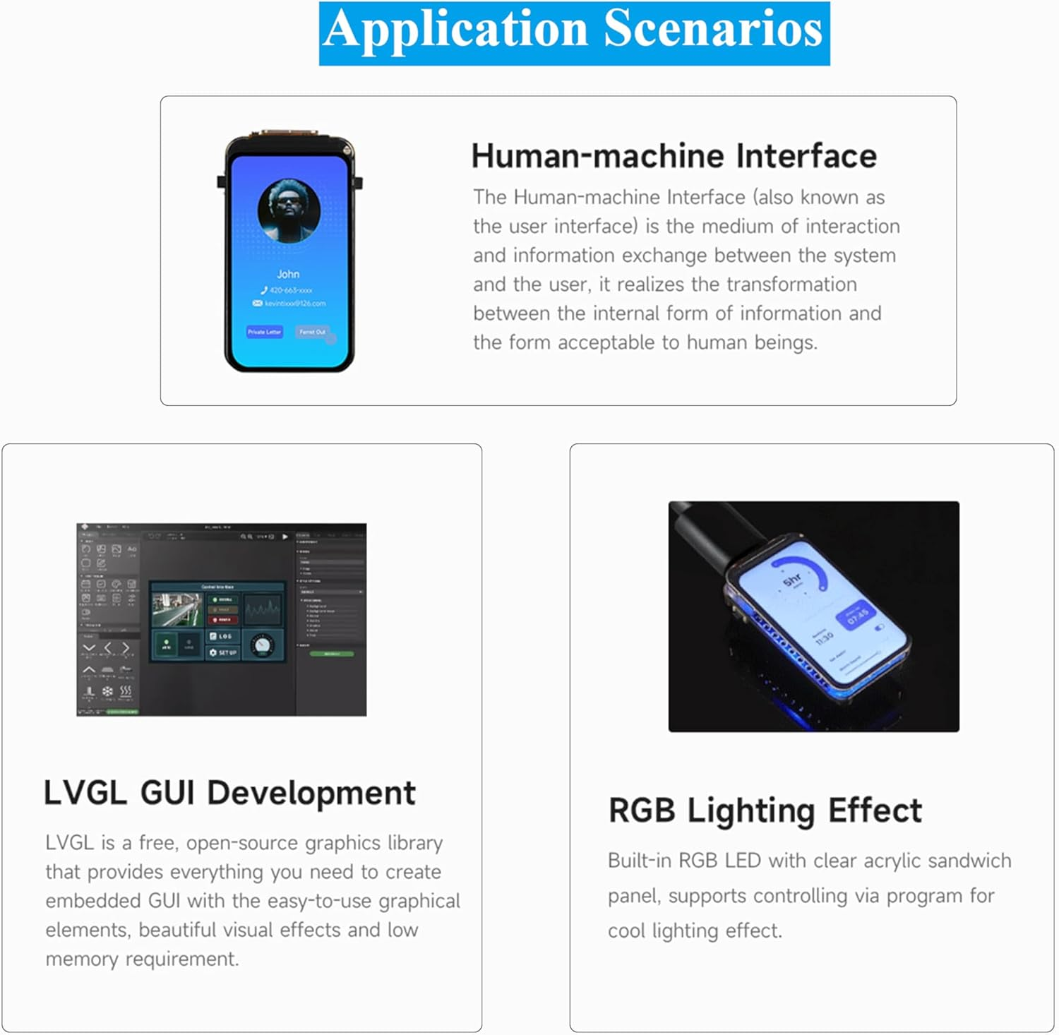 ESP32-C6 1.47Inch Display Development Board,172X320, 262K Color, 160Mhz Running Frequency Single-Core Processor, Support W-If-I & BLE, with Colorful RGB LED, with Pre-Soldered Header image number 2