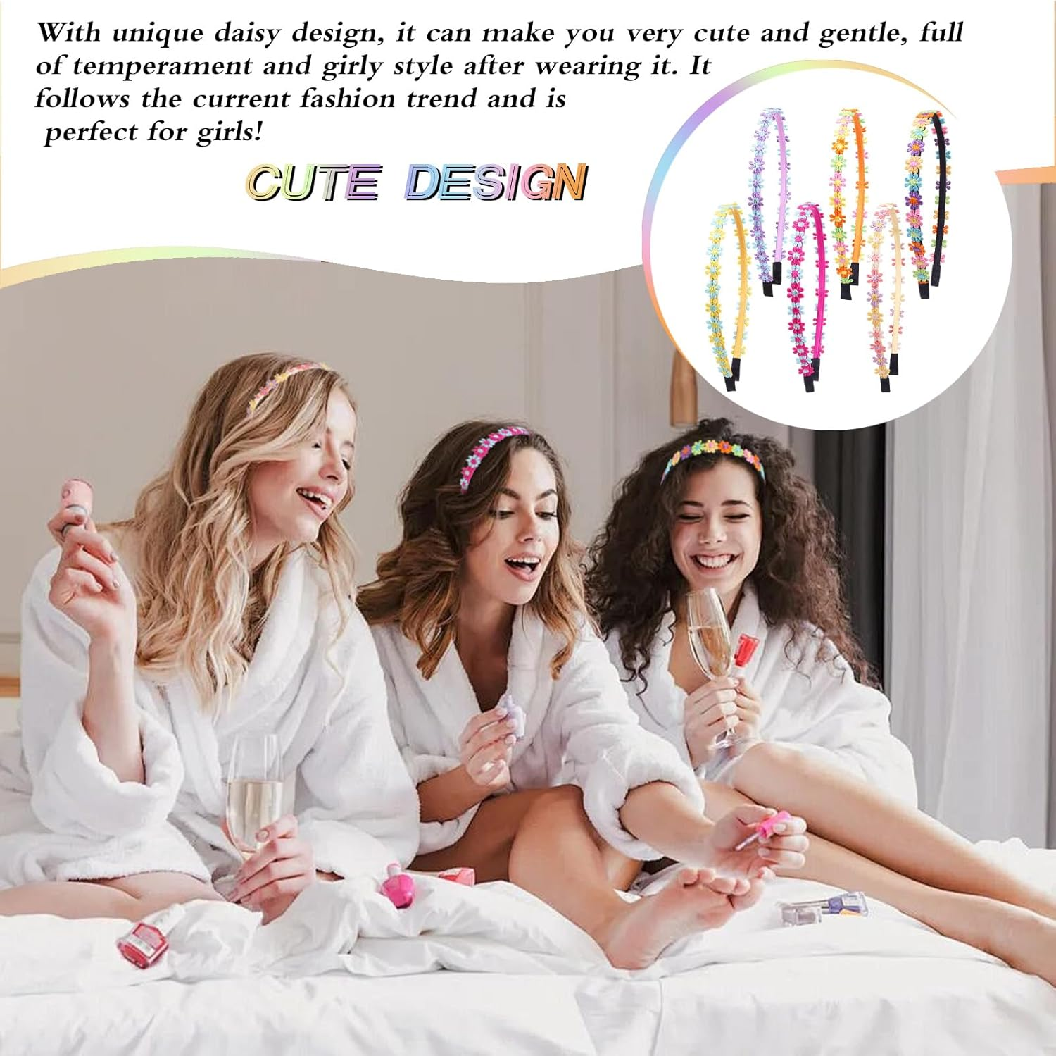 CZAYEFNH Headband for Women and Young Women - Cute and Stylish Headband for Everyday and Special Occasions, Flexible Size, Non-Slip and Lightweight image number 2