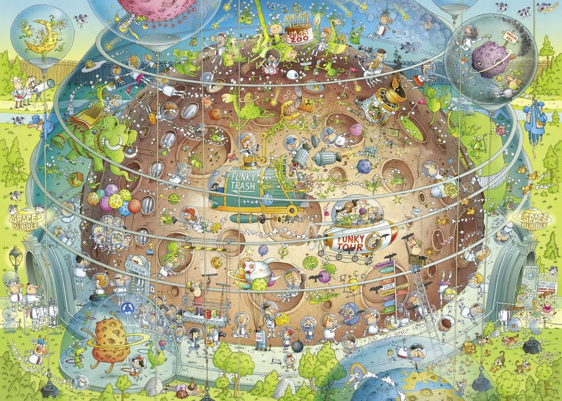 Heye Funky Zoo Cosmic Habitat Puzzle (1000 Pieces) image number 3