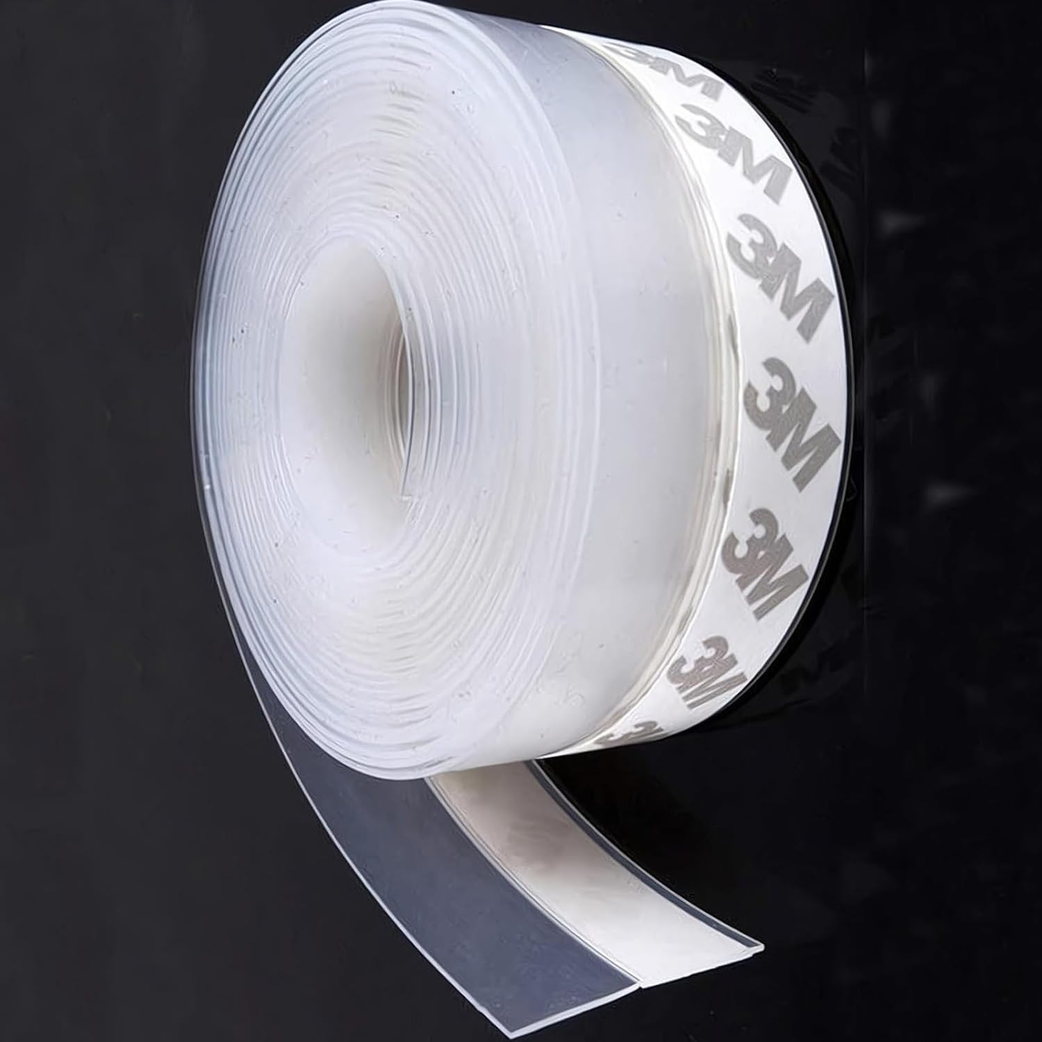 32.8FT Transparent Silicone Weather Stripping Door Seal Strip for Doors, Windows & Shower Glass Gap No Residue, under Door Draft Stopper, Silicone Sealing Tape image number 3