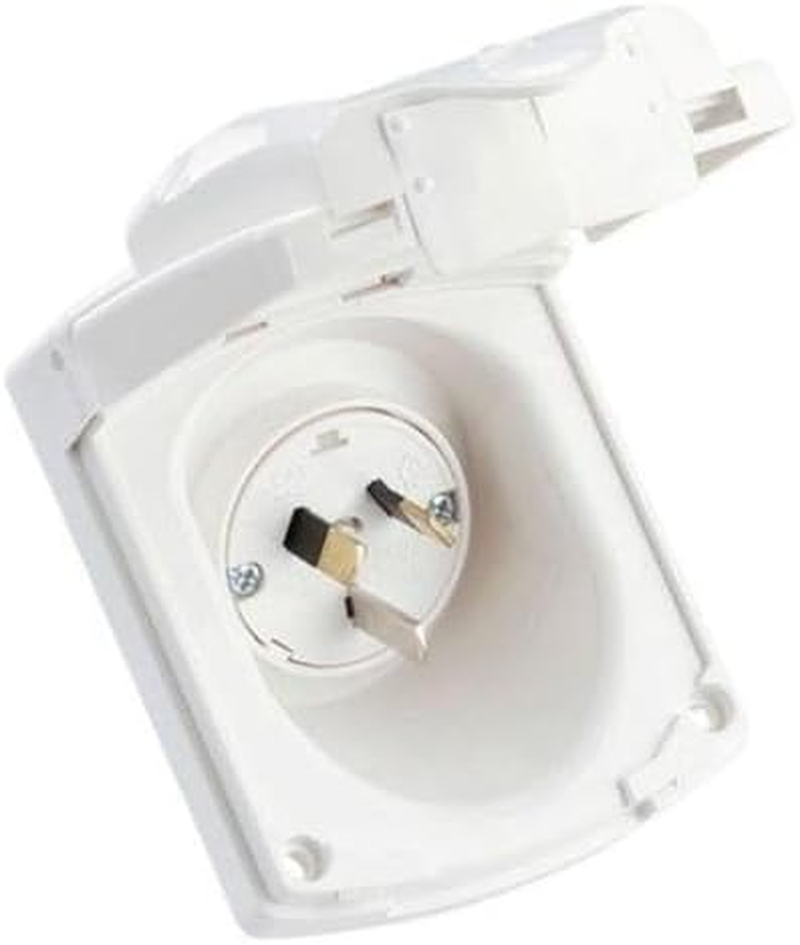 Clipsal External 15Amp Power Inlet 240Volt White New Type image number 1