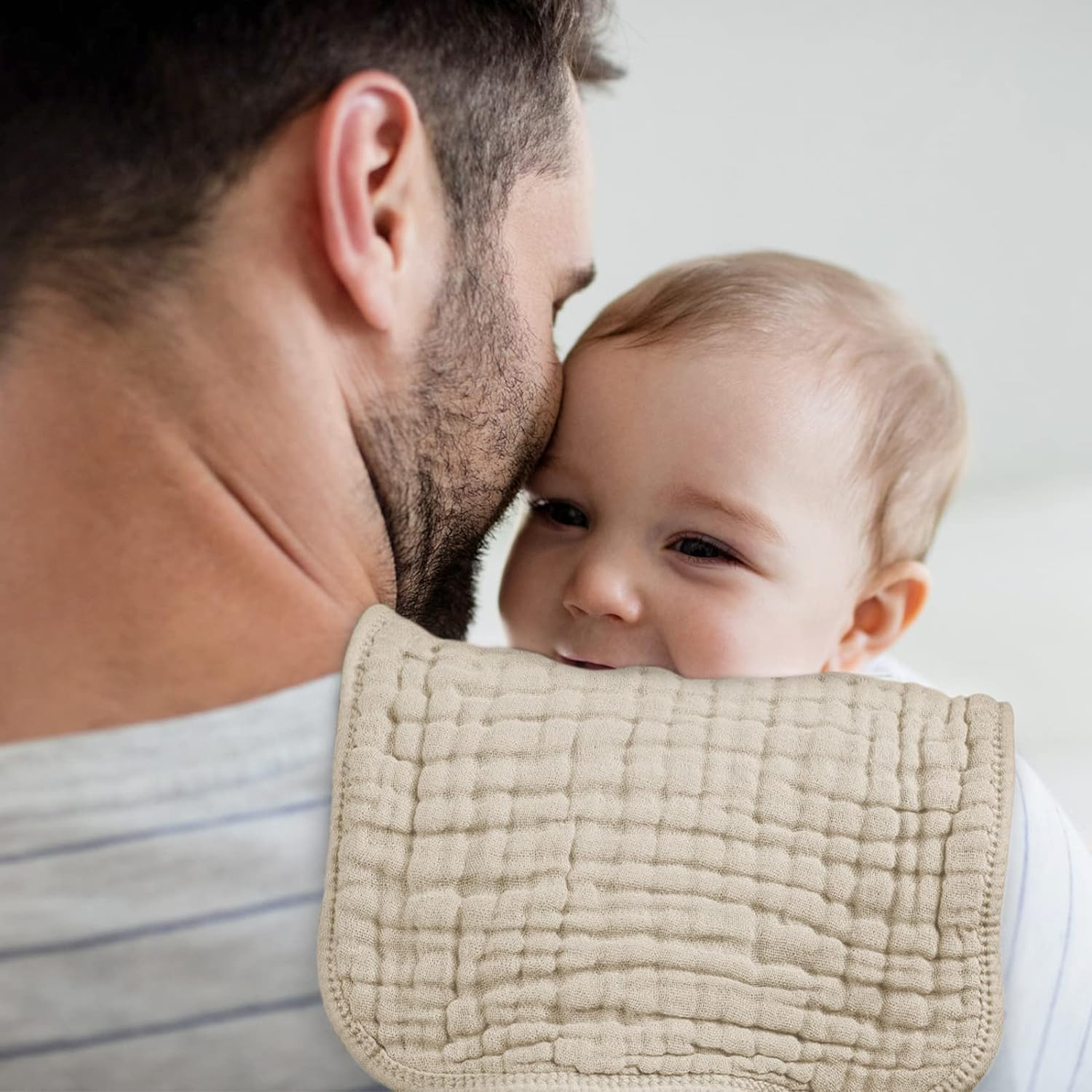 6-Pack Jumbo Muslin Cloths for Babies｜25X50Cm Extra Large Burp Cloths & Swaddle Squares｜100% Cotton Ultra-Absorbent Multipurpose Cloths (Multicolor)​