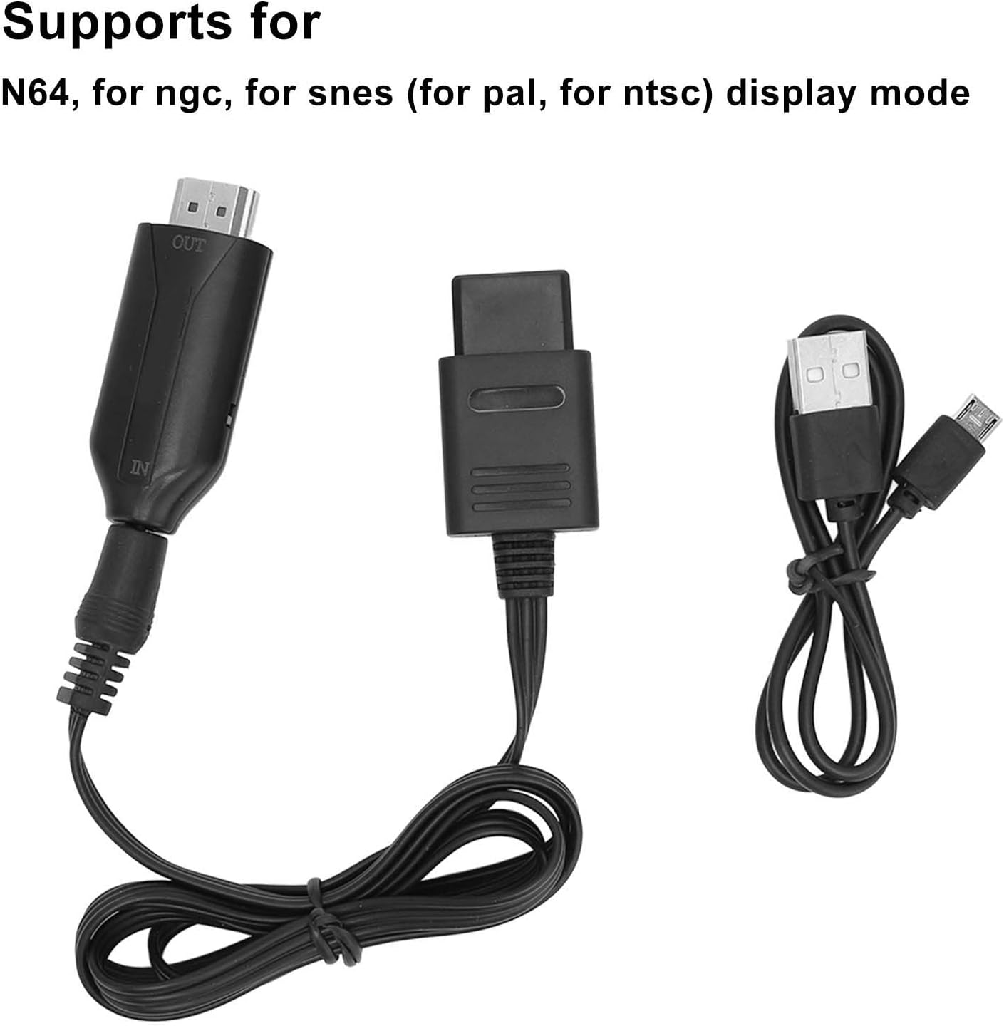 ASHATA N64 to Adapter, HD Video Converter for N64 with Power Cord, Plug and Play, Supports 720P 1080P Output image number 4