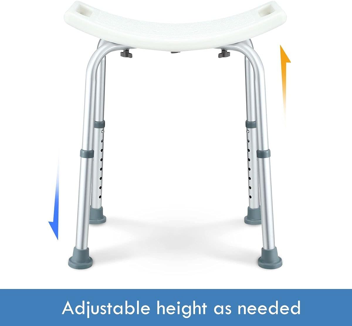 Bathroom Chair Shower Seat Tub Bathtub Bench Adjustable Height Shower Stool for Elderly Disabled Seniors image number 6