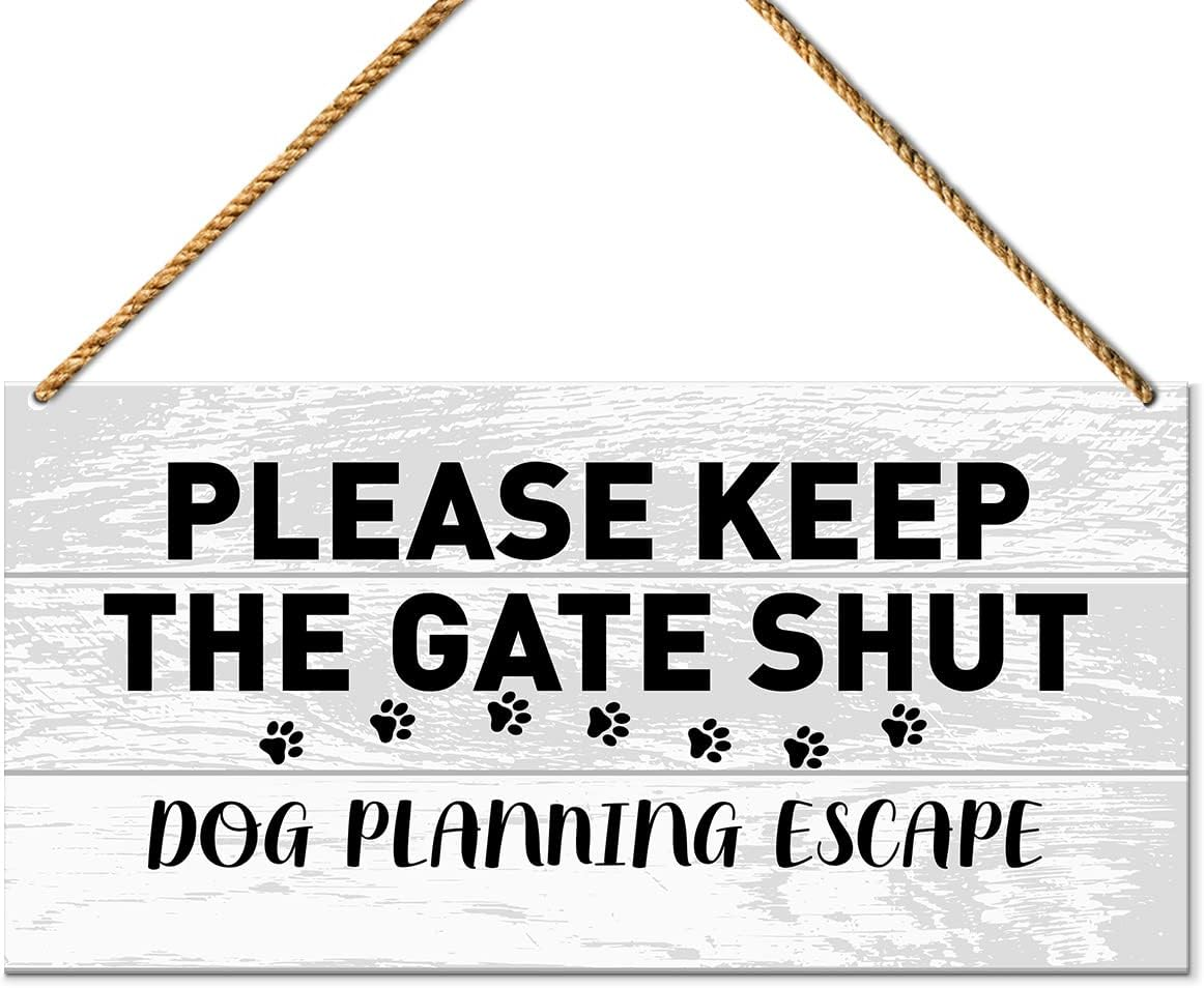 Dog Warning Sign, Please Do Not Knock Protective Dogs, Beware of Dog Sign for Home Front Door Decor, No Soliciting Dog Warning Sign for Gate Fence Yard Home Decoration, Dog Dad Mom Lover Owner Gifts - C image number 5