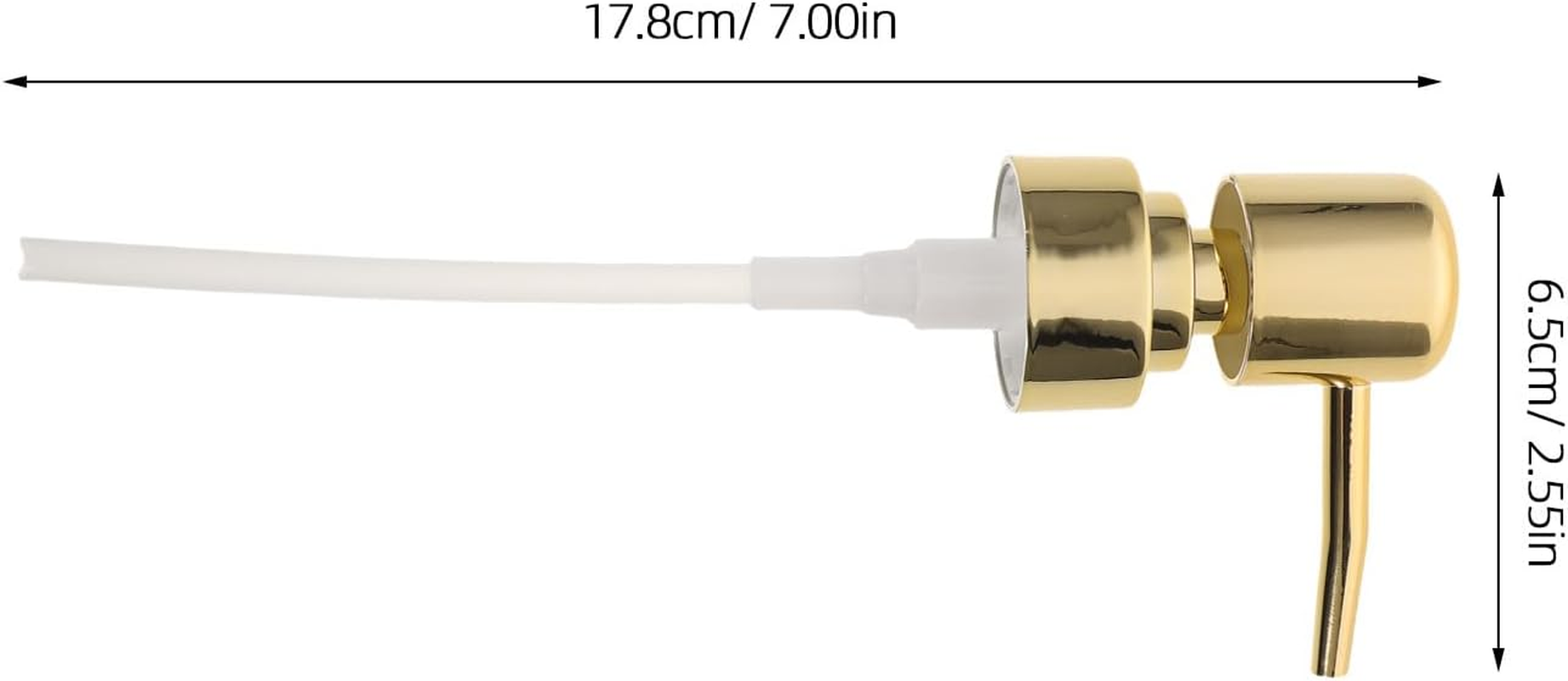 DECHOUS 8Pcs Soap Dispenser Pump - Gold Plastic Soap Pump for Lotion Shampoo - Fits Regular 28Mm Bottles - Replacement Dispenser Top for Kitchen and Bathroom Lotion Refill