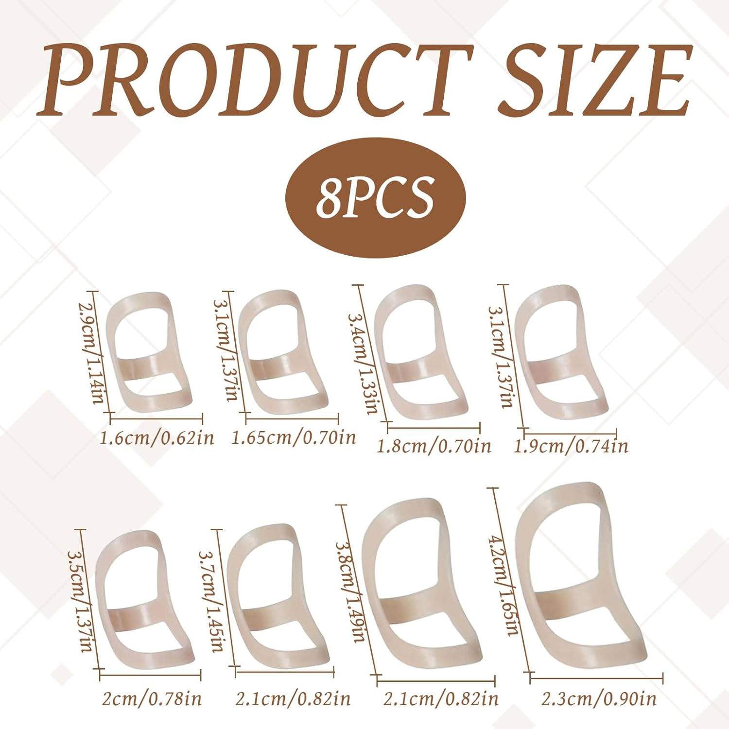 Trigger Finger Splint, 8Pcs Thumb Brace, Mallet Finger Splint, Splint Kit for Arthritis, for Arthritis and Trigger Finger Relief, for Mallet and Straightening(Sizes 2-8, 10) image number 4