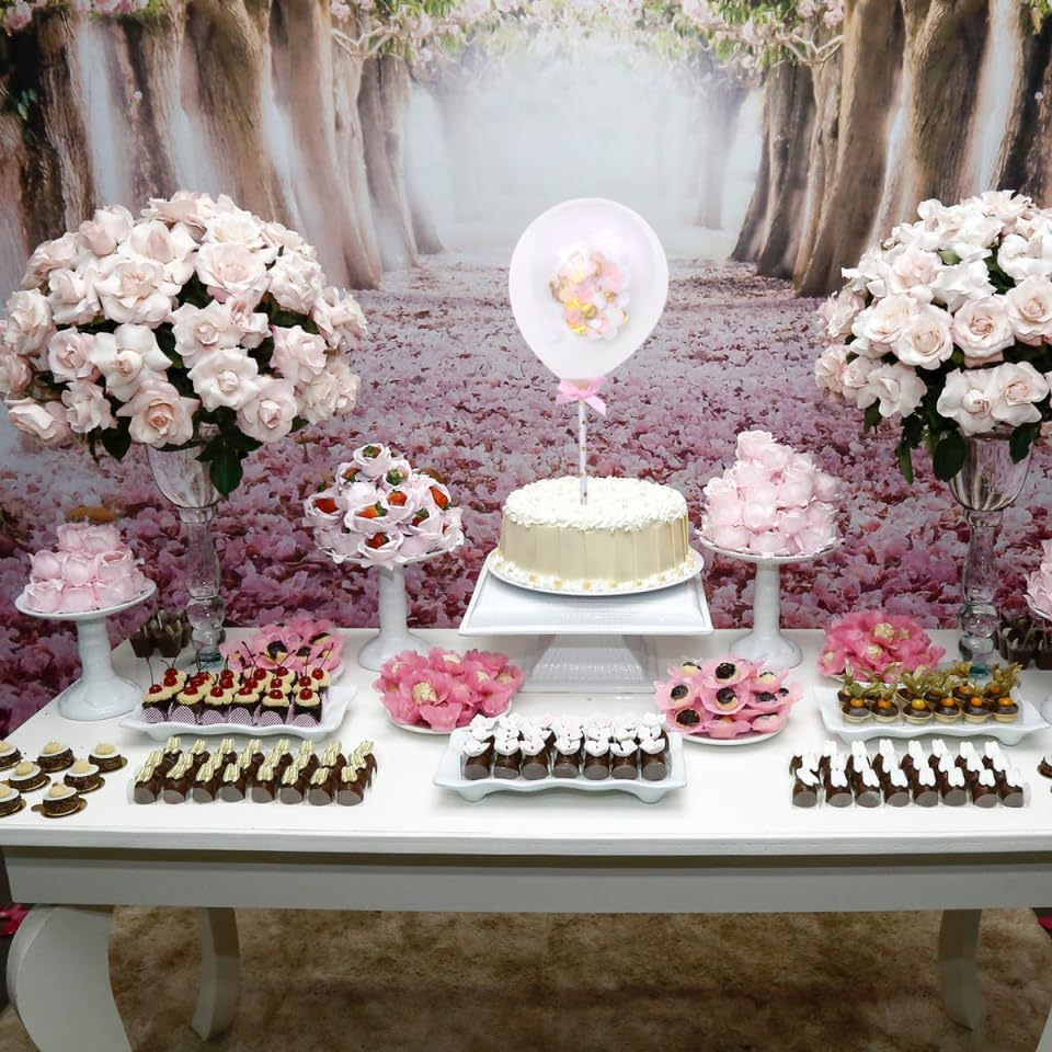 10Pcs Balloon Food Toppers Cake Toppers Happy Birthday Cake Decoration Birthday Decoration Balloon Cake Topper Chirstmas Decor Glitter Fruit Picks Balloons Insert Card Wedding Pink image number 3