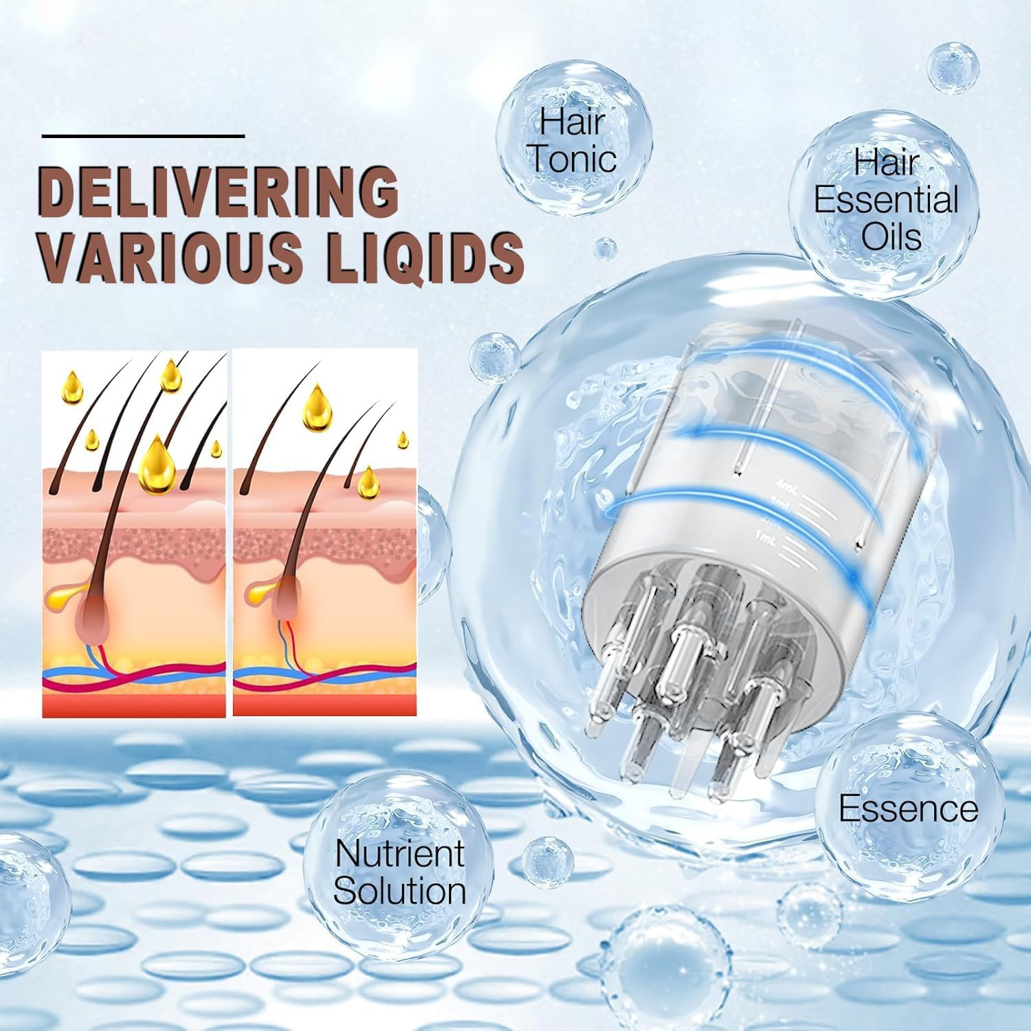 Wzenclave Scalp Applicator Comb Oil Applicator Bottle Hair Oil Applicator Bottle for Scalp Hair Comb for Scalp Massager Hair Growth Care Hair Oiling Applicator for Essential Oil Hair Treatment(2Pcs) image number 5