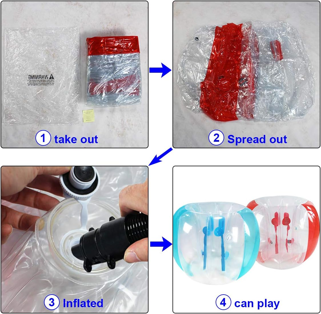 Pack of 2 Lawn Bumper Balls, Children'S Backyard Games, Adult Patio Balls, Playground Balls, Lawn Balloons, Large Inflatable Summer Outdoor Toy image number 5