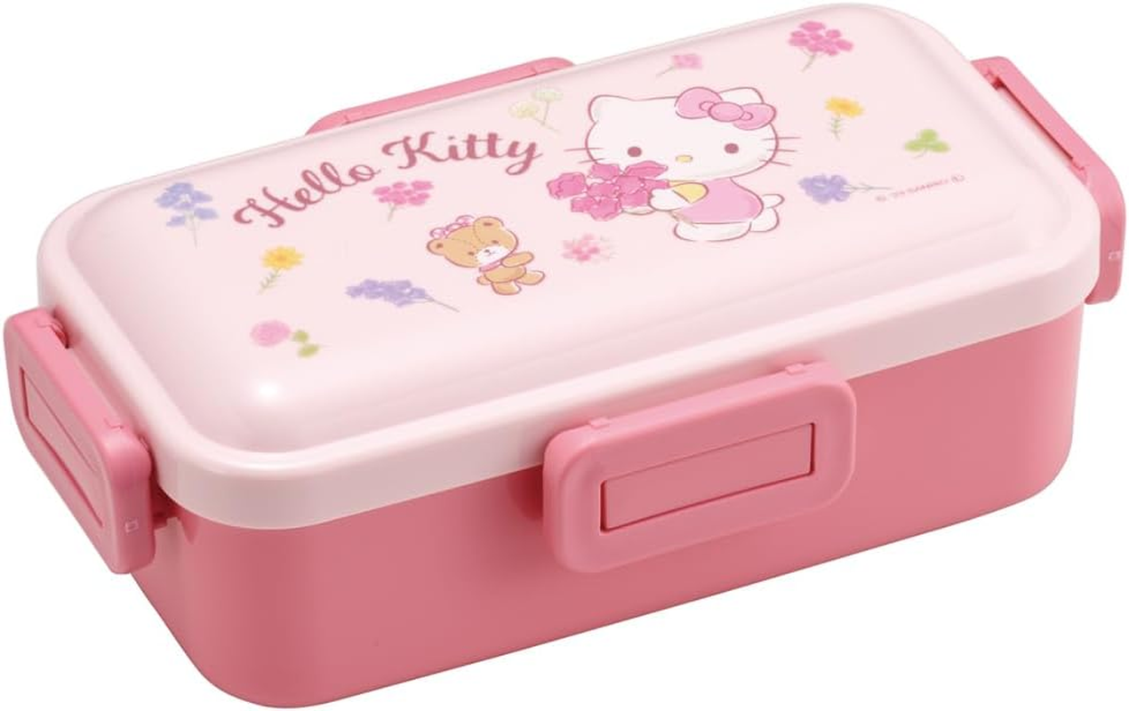Skater YZW3AG-A Hello Kitty Lunch Box, Sanrio, 20.3 Fl Oz (600 Ml), Antibacterial, 2-Tier, for Women, Made in Japan