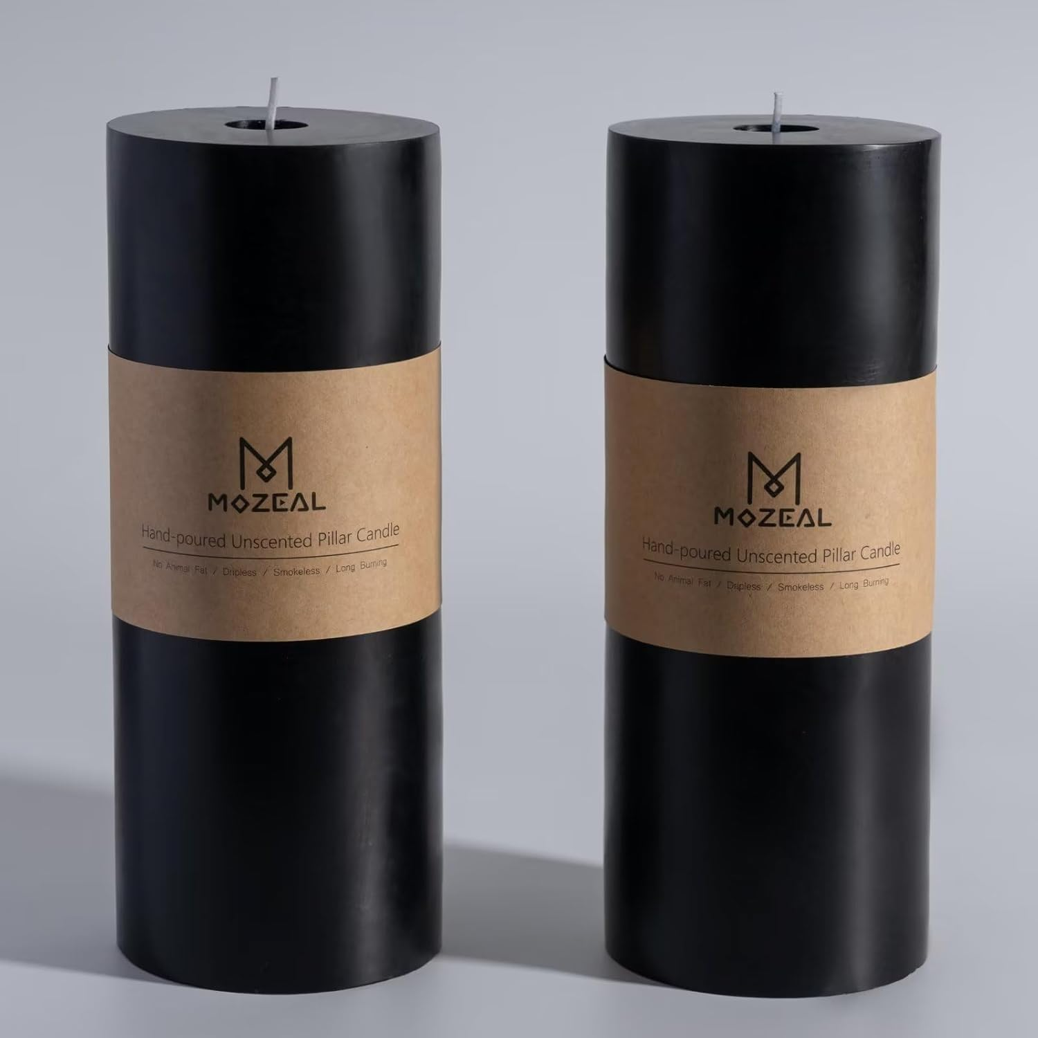 MOZEAL 3" X 4" Hand-Poured Unscented Hot Pink Candle, Dripless Fuchsia Pillar Candle Set of 3, Long Clean Burning, Approx 72 Hours Burn Time, Rustic Country Style, Home Decor