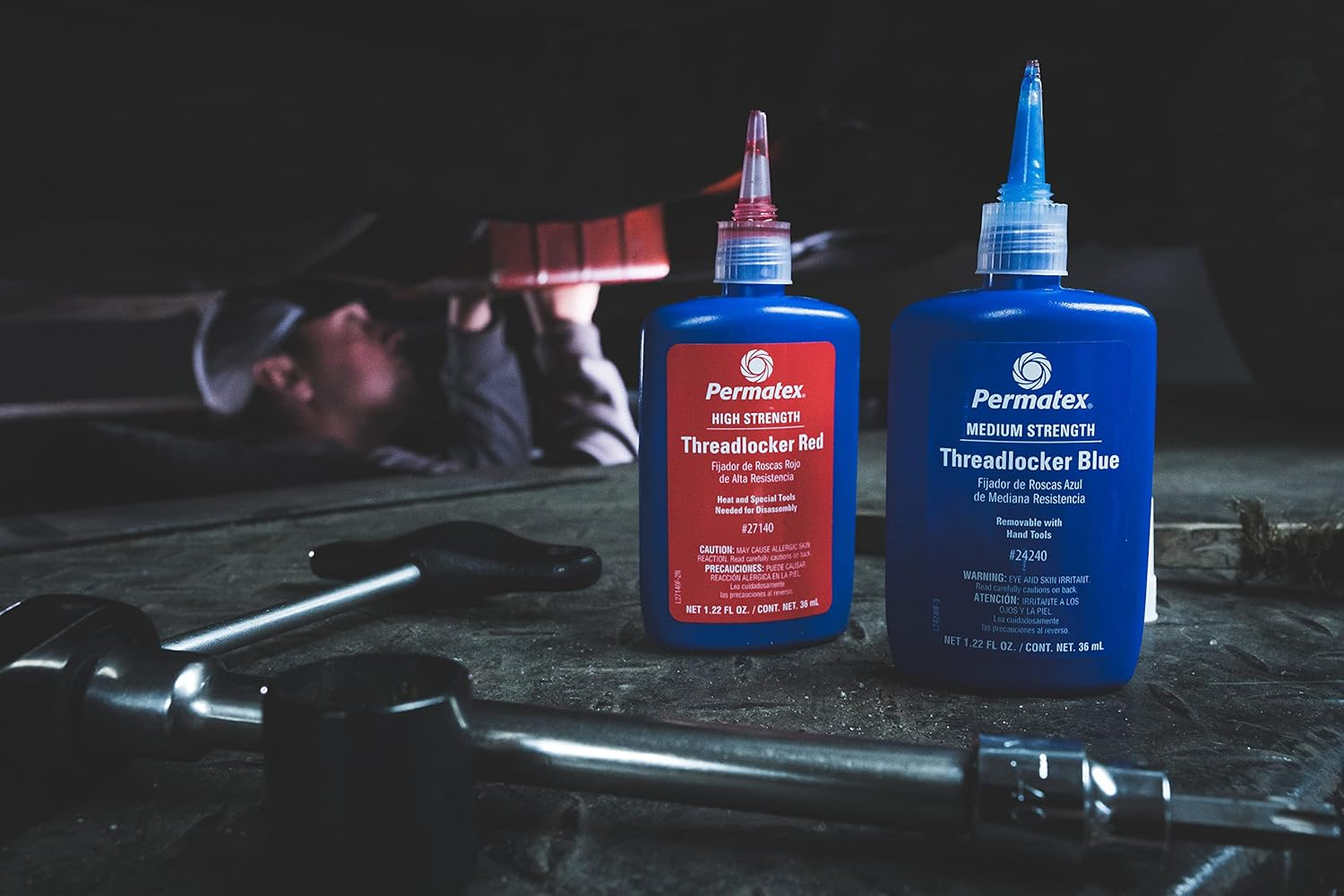 Permatex Medium Strength Threadlocker, Blue, 50 Ml