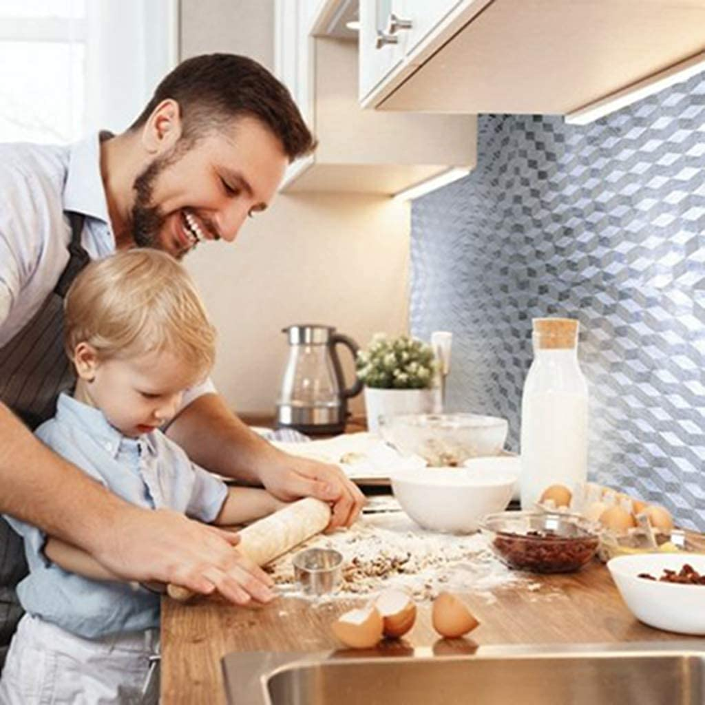 Hailongbay 15.7X196.9 Inch Kitchen Oil-Proof Waterproof Stickers, Self Adhesive Kitchen Backsplash Wallpaper Sticker Heat Resistant Aluminum Foil Wall Sticker for Countertop Drawer Liner Shelf Liner image number 3