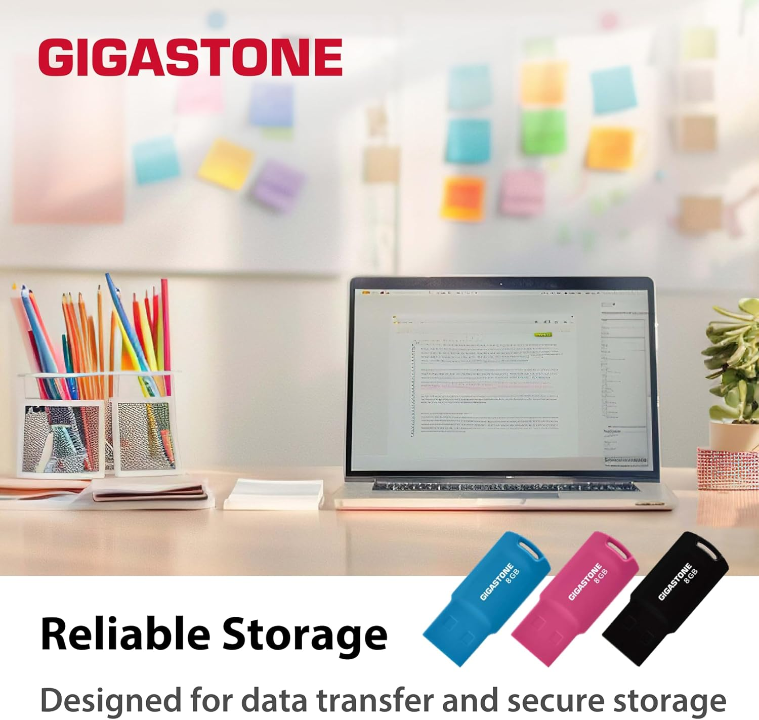 Gigastone V70 64GB 10-Pack USB 2.0 Flash Drive Thumb Drive Memory Stick Pen Drive Capless Retractable Design image number 6