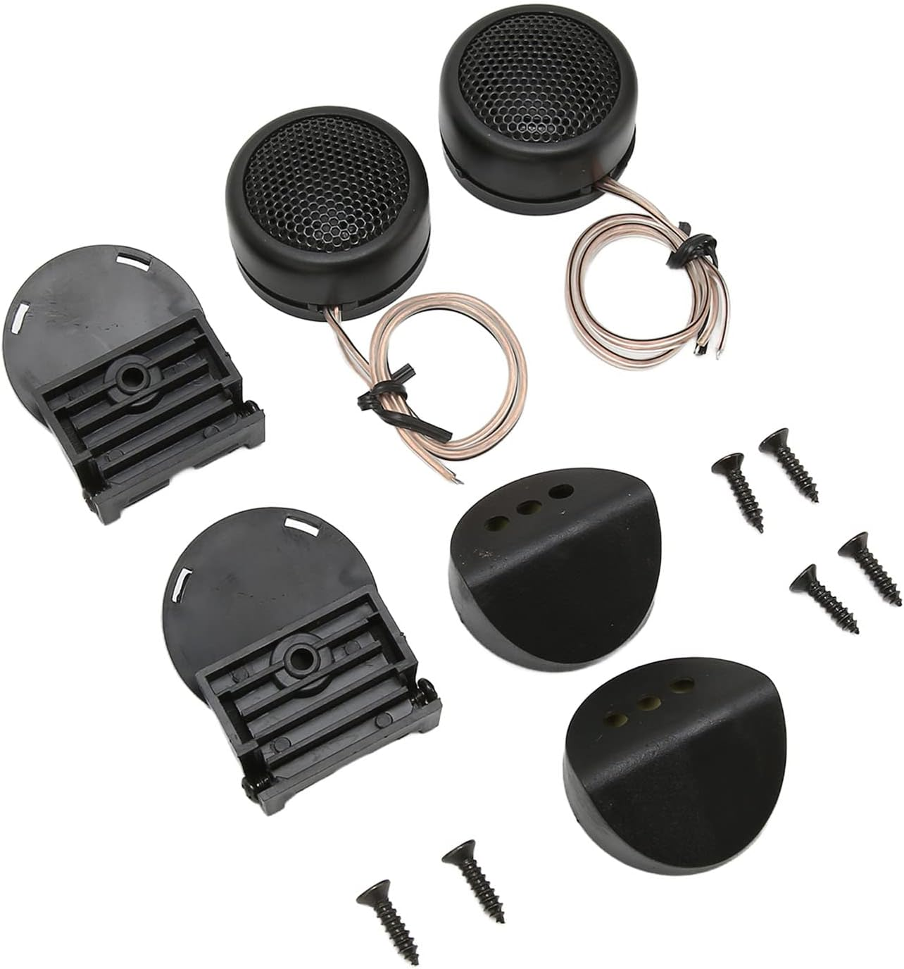 TP-366 Mini Dome Tweeter Car Speaker Kit, 12V 380W Super Power Tweeter Speakers, Stick On/Flush Mount, 4 Ohm, 8.27 * 5.51 * 1.89 Inches image number 3