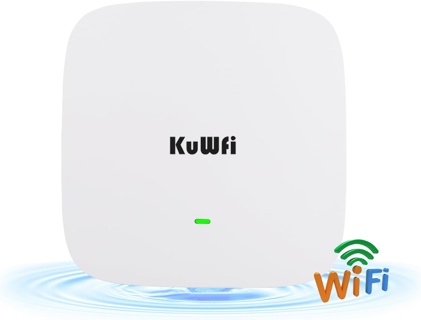 Kuwfi AX1800 Wifi6 Dual-Band Ceiling Wireless Access Point with 1800Mbps Wifi Speeds/Uplink Gigabit Ports/Ethernet Support for Access Points/For POE Switches/Commercial/Malls/Large Dense Spaces image number 6