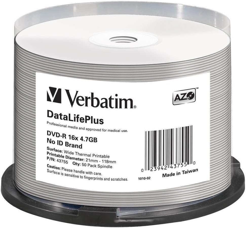 Verbatim DVD+R DL 8.5GB 25Pk White Wide IJ 8X image number 2