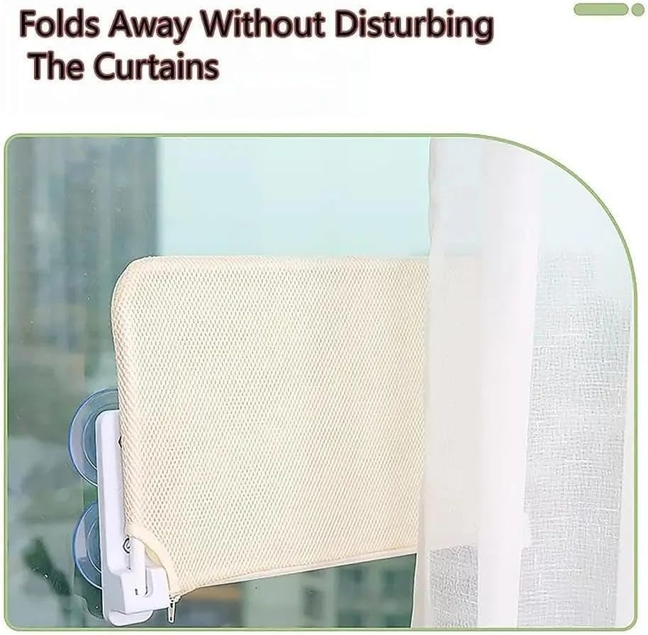 Cat Hammock, Foldable Cat Window Perch - Extra Large 50Cm Cordless Hammock with 4 Super Strong Suction Cups & Metal Frame image number 4