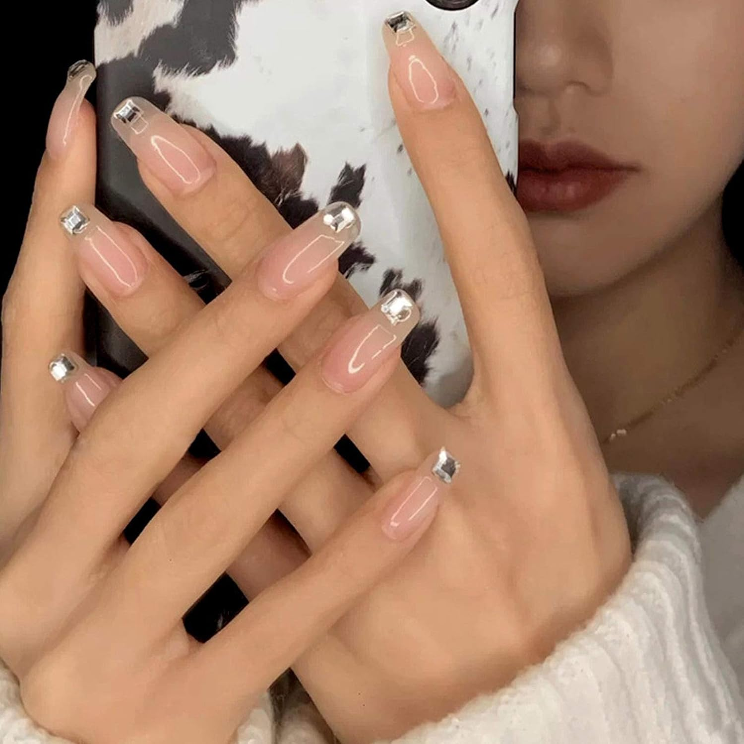 1 Box Nail Art Rhinestone Flat-Back Rhinestone Nail Decoration Super Flash DIY Mixed Transparent White Diamond image number 1