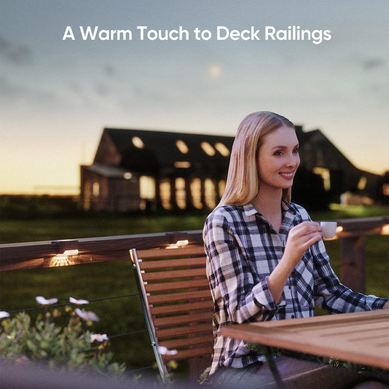 JACKYLED 16 Pack Solar Fence Lights &ndash; Waterproof LED Solar Step Lights Outdoor, Deck Decorative Lighting for Stairs, Fences, Railings, Yards, and Pathways (Brown) image number 6