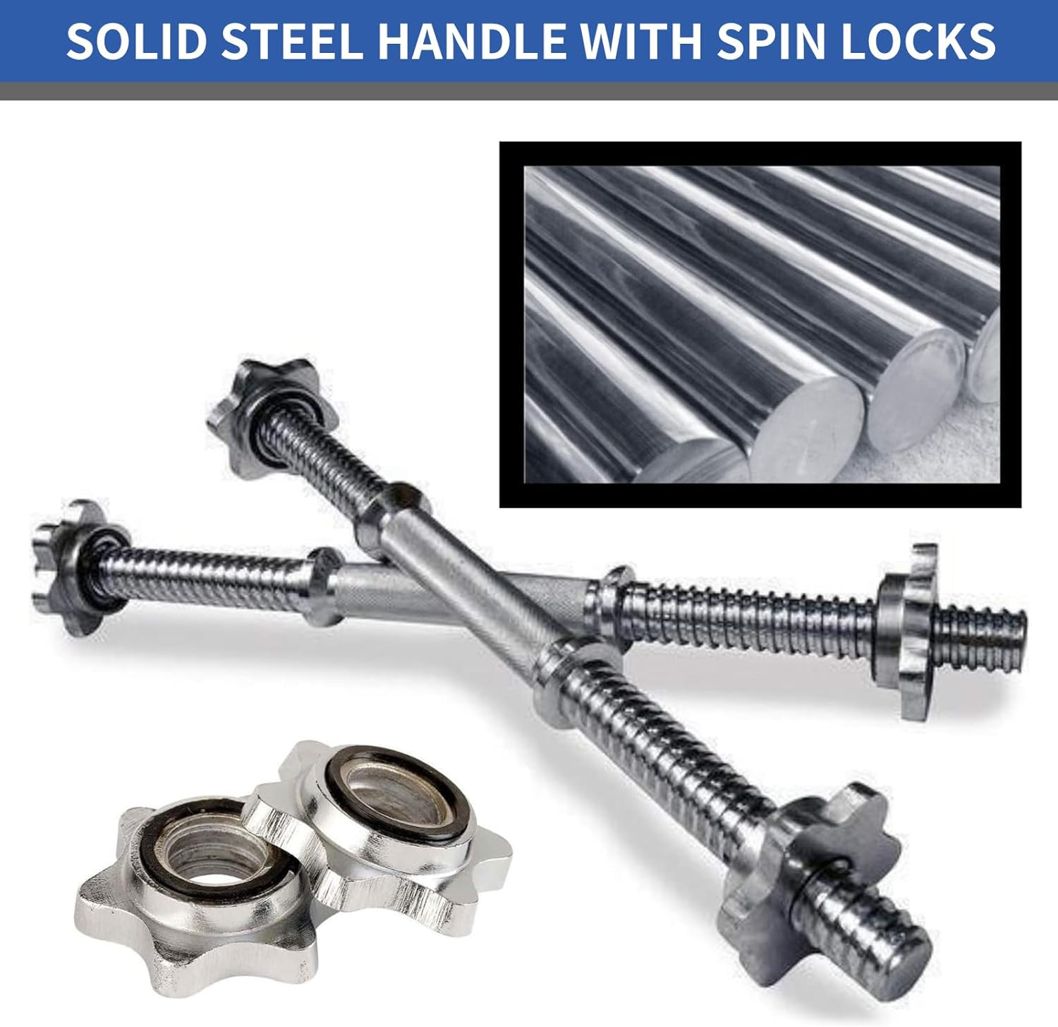 HCE Adjustable Dumbbells Set,20Kg - 50Kg Standard Steel Bars Pair with Cast-Iron Hammertone Weight Plates Set Home Gym Equipment for Body Building Weightlifting image number 6