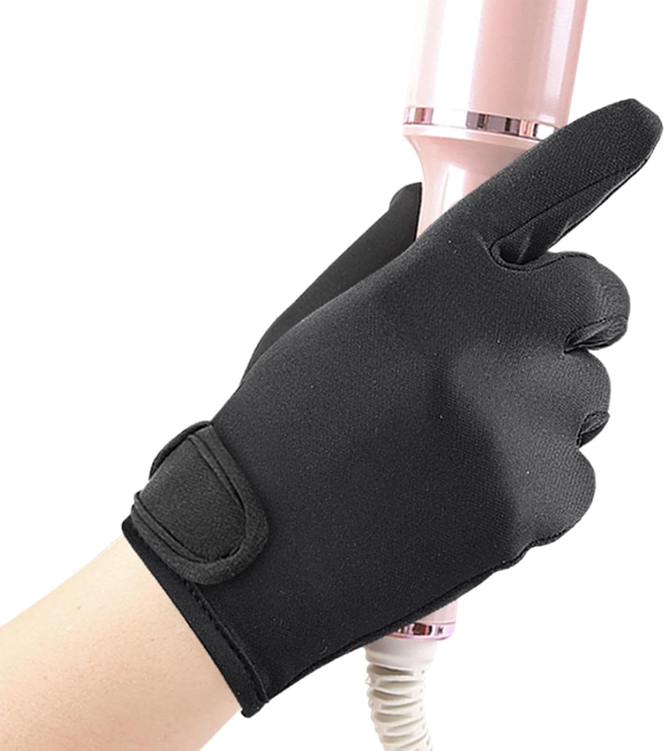 Wiroouia Gloves for Hair Styling | Professional Hand Gloves Heat Resistant 5 Fingers Heat Gloves | Reusable Glove Mitt Thick Non-Slip Household Supplies for Hair Styling image number 3