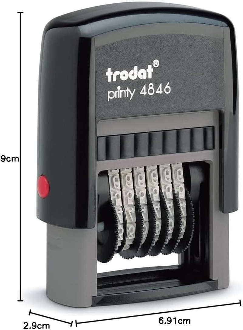 Trodat Printy 4846 Numberers 6 Band Stamp, 4 Mm Number Size image number 2