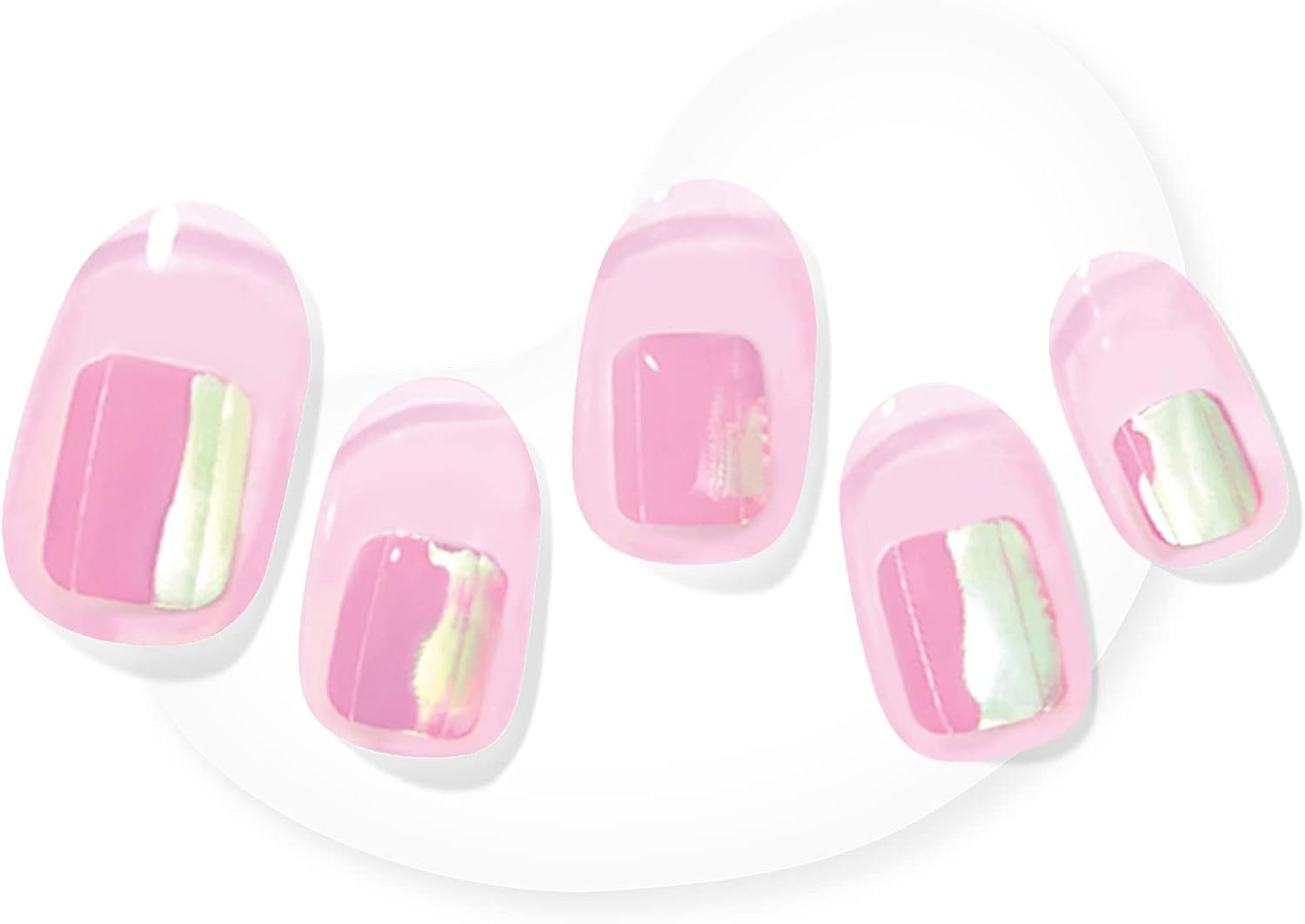 Dashing Diva Glaze Nail Strips - Pink Dew | Works with Any LED Nail Lamp | Long Lasting, Chip Resistant, Semicured Gel Nail Strips | Contains 34 Salon Quality Nail Wraps, 1 Prep Pad, 1 Nail File image number 4