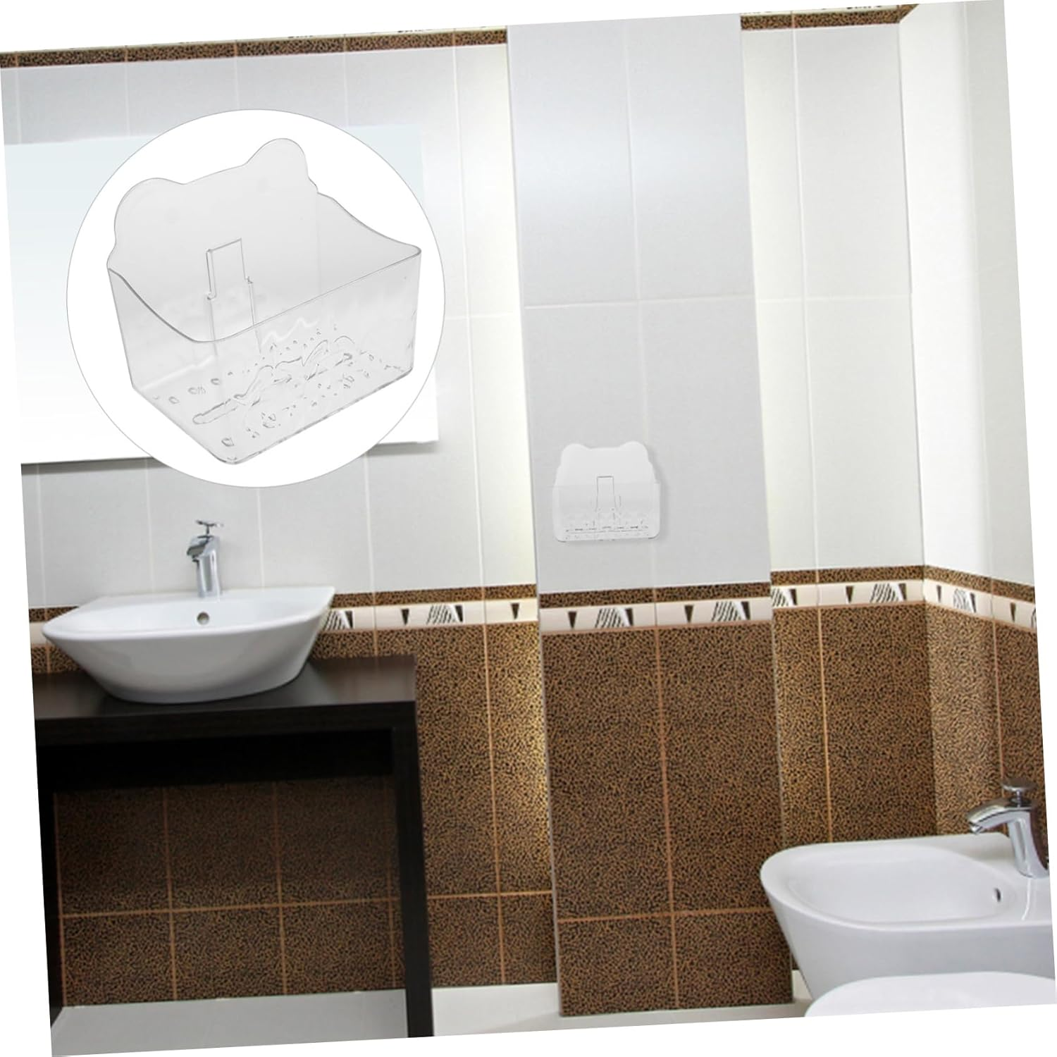 Wall-Mounted Tissue Storage Box Organizer for Kitchen Bathroom Tissue Box Mount Dispenser Case image number 2