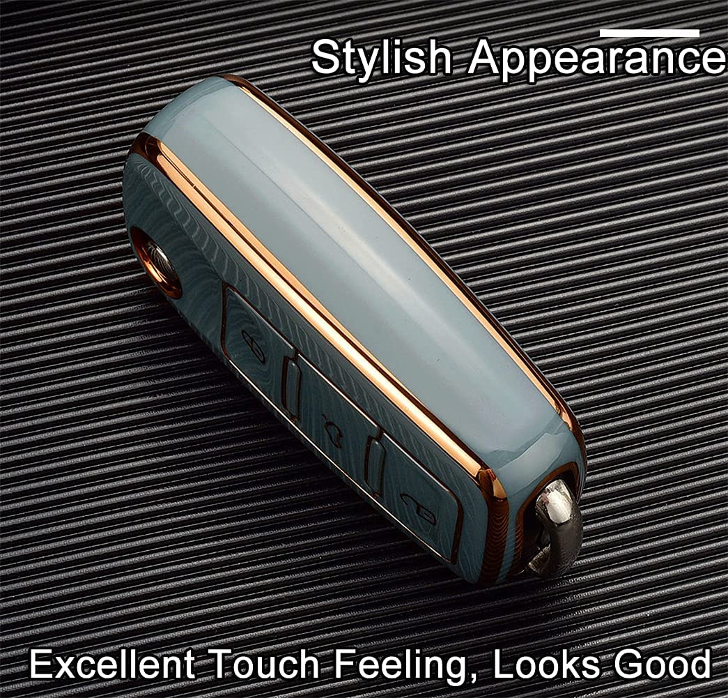 Cacacar for VW Key Fob Cover, Premium Soft TPU Full Protection Key Fob Case for VW Jetta Golf Polo MK6 Passat Tiguan Beetle image number 2